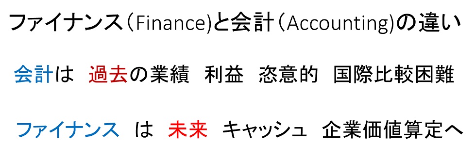 ファイナンスとアカウンティングの違い